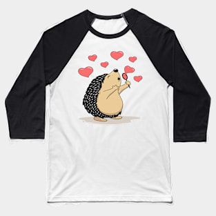 Cute Hedgehog T-Shirt Baseball T-Shirt